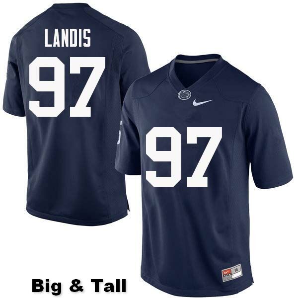 NCAA Nike Men's Penn State Nittany Lions Carson Landis #97 College Football Authentic Big & Tall Navy Stitched Jersey BIZ4098QZ